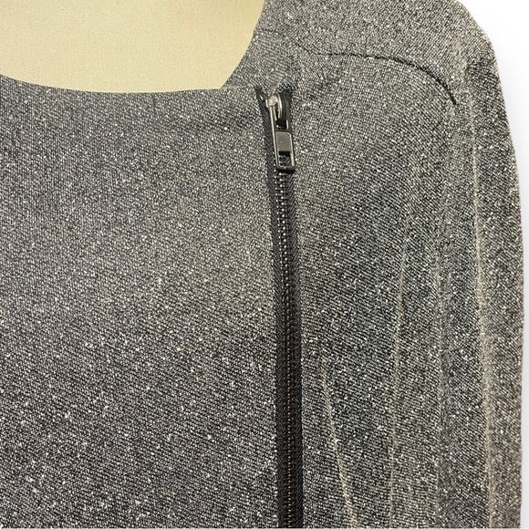 Catherine Malandrino Runway Style Asymmetrical Zip Moto Jacket Black XXL - Picture 3 of 10